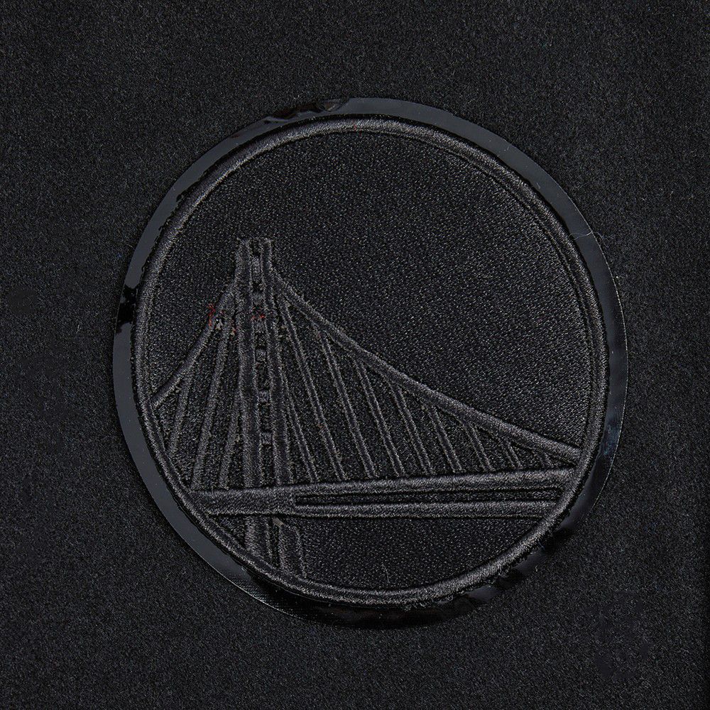 Pro Standard Women's Golden State Warriors Black Classic Rib Wool Varsity Jacket product image