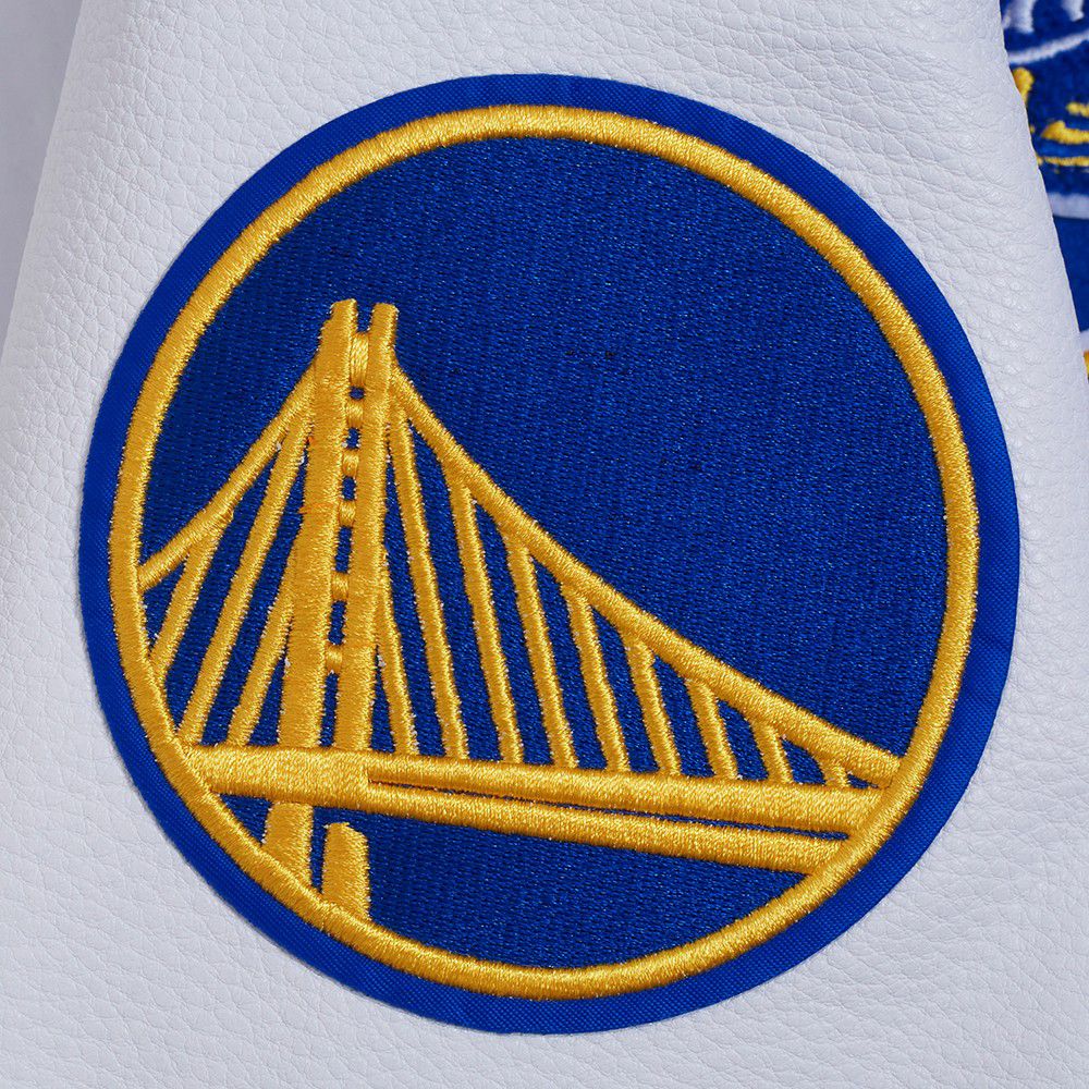 Pro Standard Women's Golden State Warriors Blue Classic Rib Wool Varsity Jacket product image