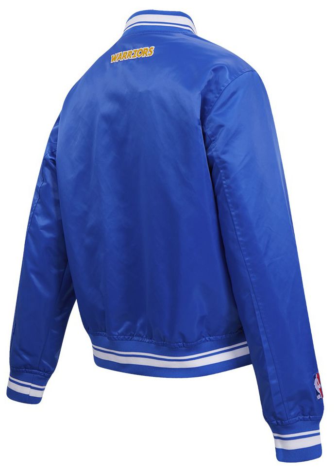 Pro Standard Women's Golden State Warriors Blue Script Tail Satin Jacket product image