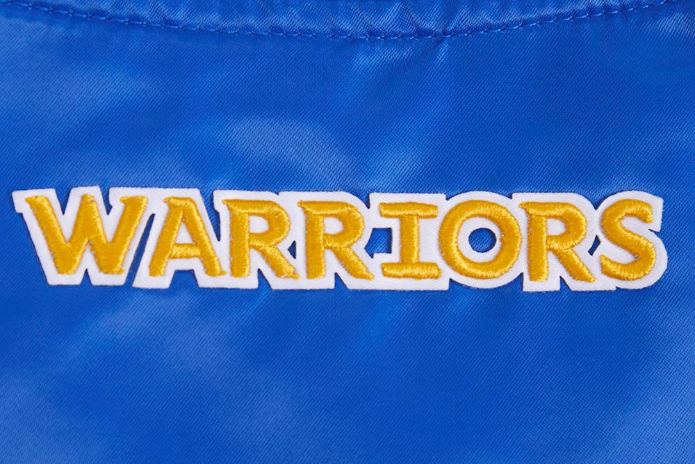 Pro Standard Women's Golden State Warriors Blue Script Tail Satin Jacket product image