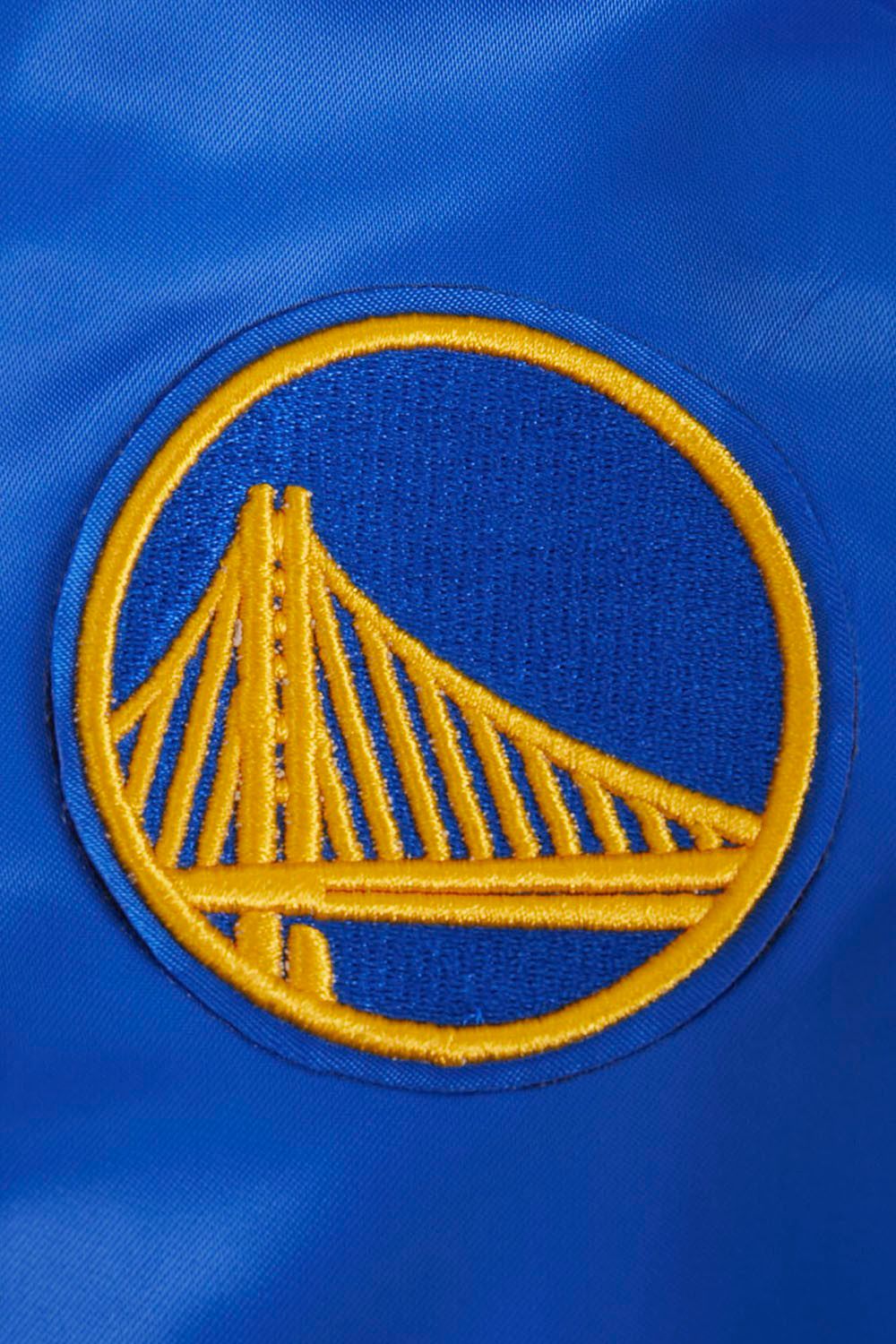 Pro Standard Women's Golden State Warriors Blue Script Tail Satin Jacket product image
