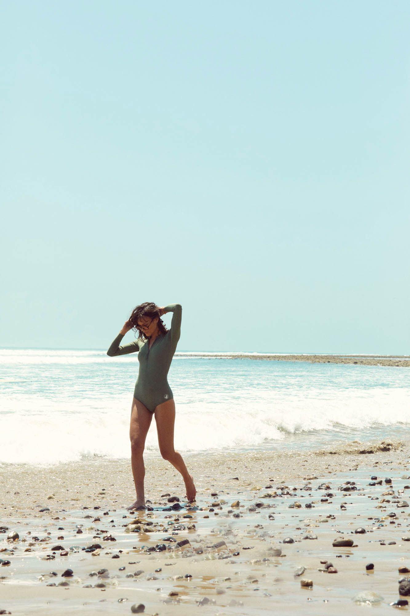 Body Glove Women's Smoothies Channel Cross-Over Long Sleeve Swimsuit product image