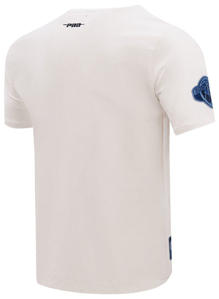 Pro Standard Men's Houston Rockets Blue Linen Varsity Short Sleeve T-Shirt product image