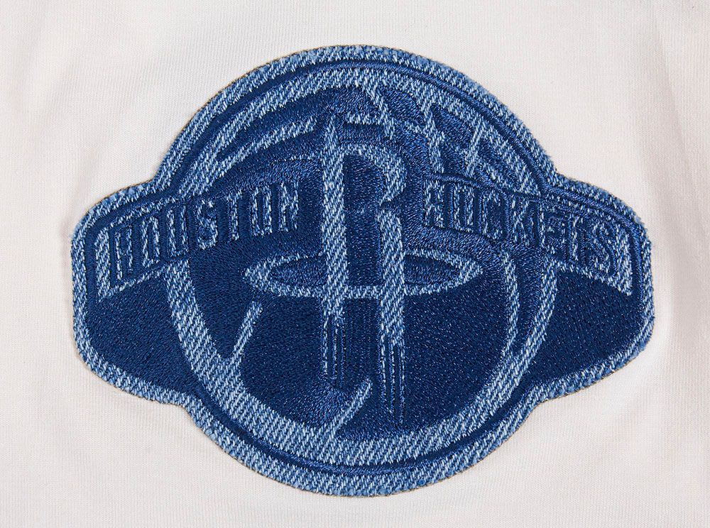 Pro Standard Men's Houston Rockets Blue Linen Varsity Short Sleeve T-Shirt product image