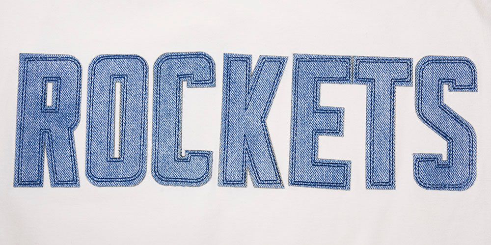 Pro Standard Men's Houston Rockets Blue Linen Varsity Short Sleeve T-Shirt product image