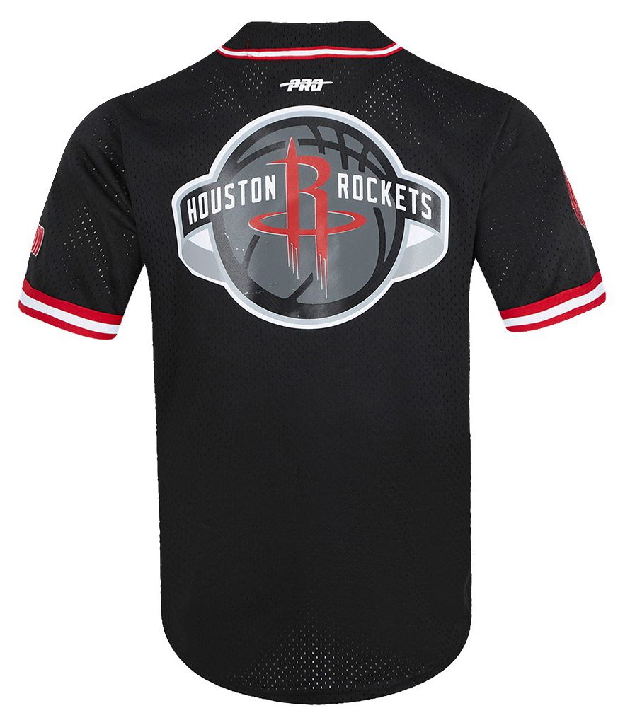 Pro Standard Men's Houston Rockets Black Classic Mesh Button Down Shirt product image