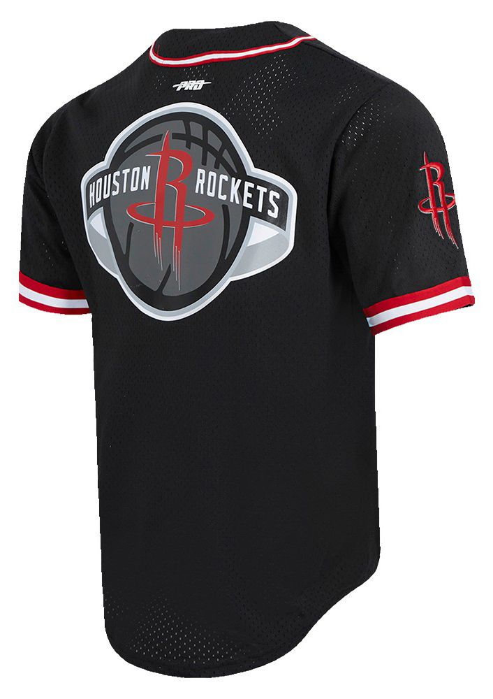 Pro Standard Men's Houston Rockets Black Classic Mesh Button Down Shirt product image
