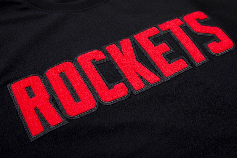 Pro Standard Men's Houston Rockets Black Classic Chenille T-Shirt product image