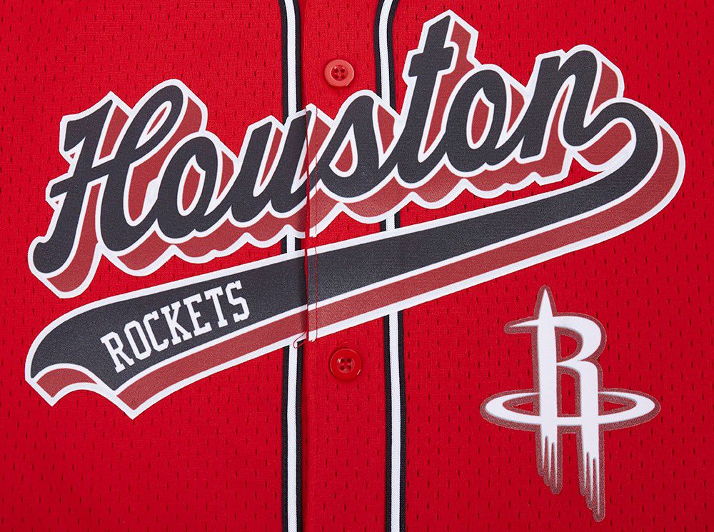 Pro Standard Men's Houston Rockets Red Button Down Shirt product image