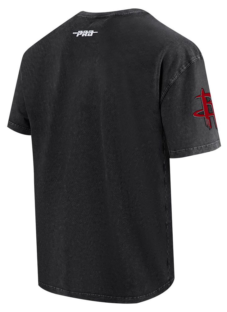 Pro Standard Men's Houston Rockets Black Fire And Roses Washed T-Shirt product image