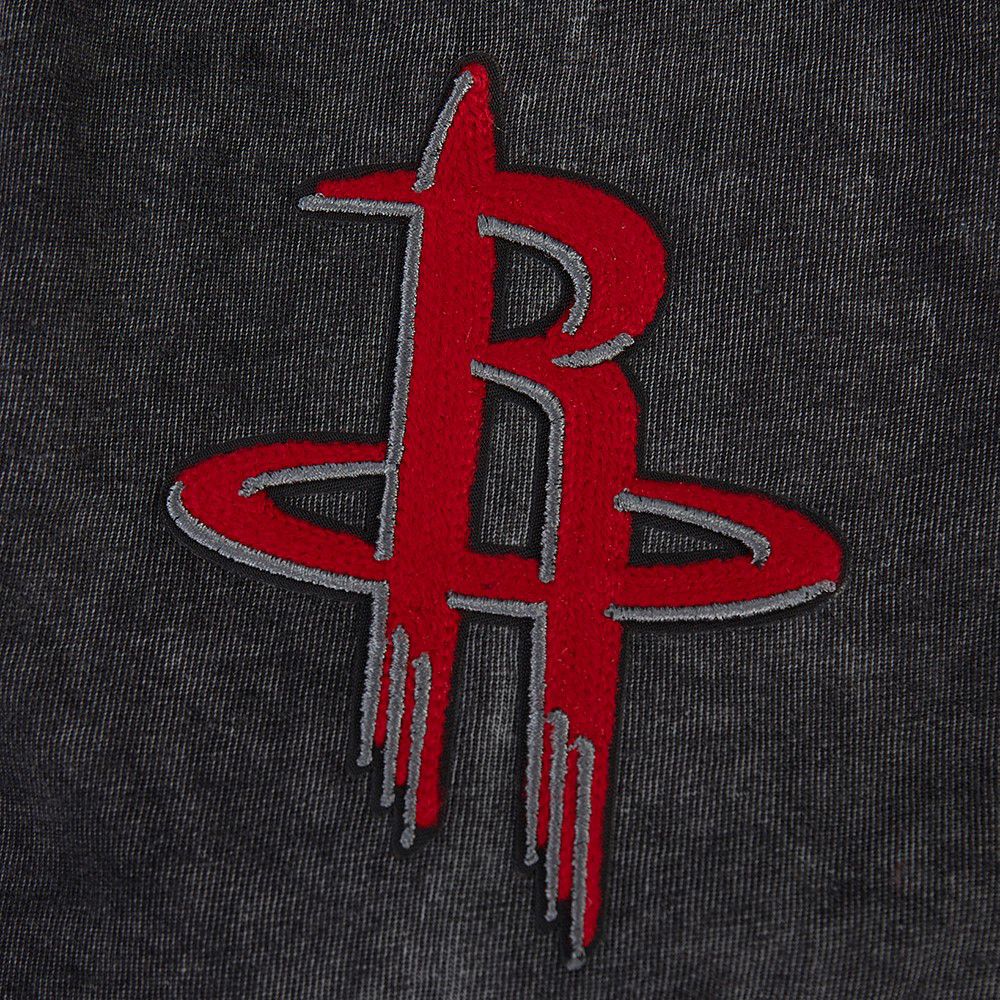 Pro Standard Men's Houston Rockets Black Fire And Roses Washed T-Shirt product image