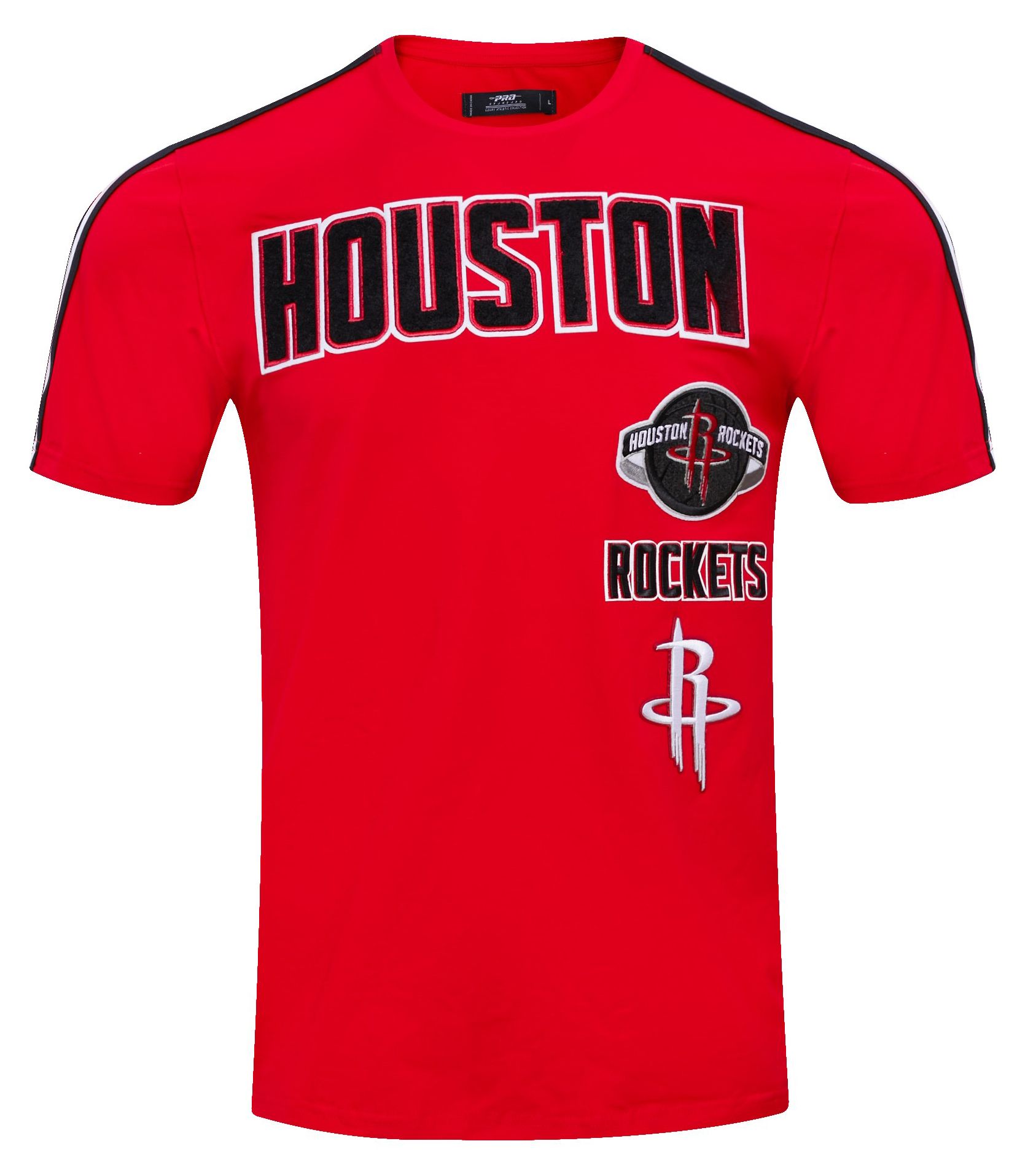 Pro Standard Men's Houston Rockets Red Retro Classics Striped Short Sleeve T-Shirt product image