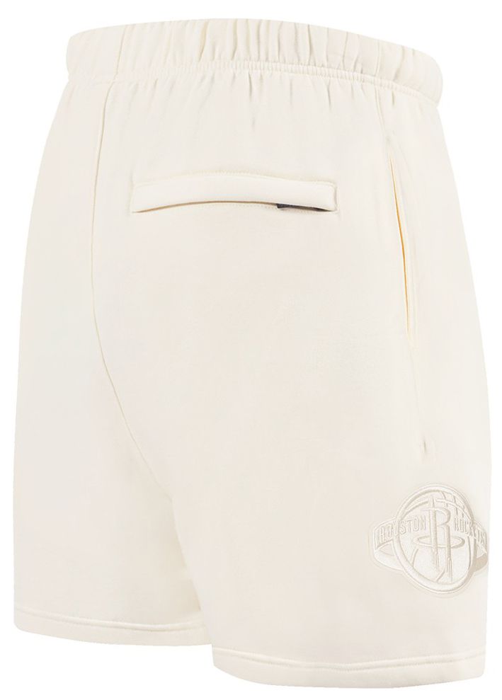 Pro Standard Men's Houston Rockets Off White Neutral Fleece Shorts product image
