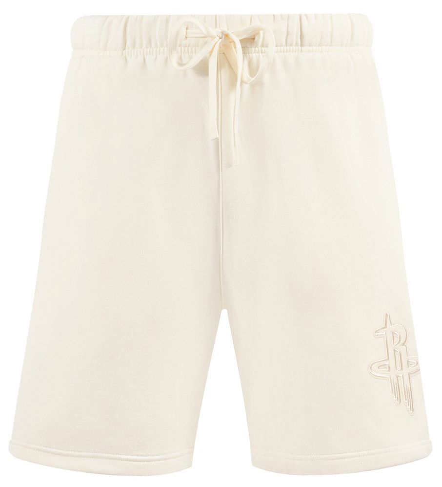Pro Standard Men's Houston Rockets Off White Neutral Fleece Shorts product image