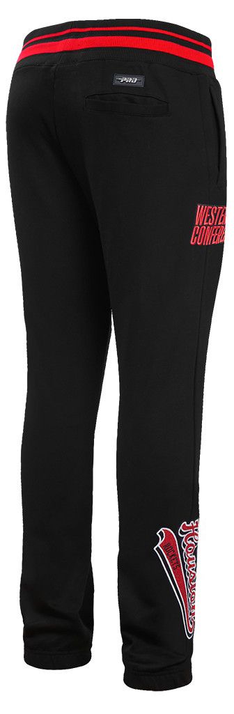 Pro Standard Men's Houston Rockets Black Script Tail Rib Fleece Sweatpants product image