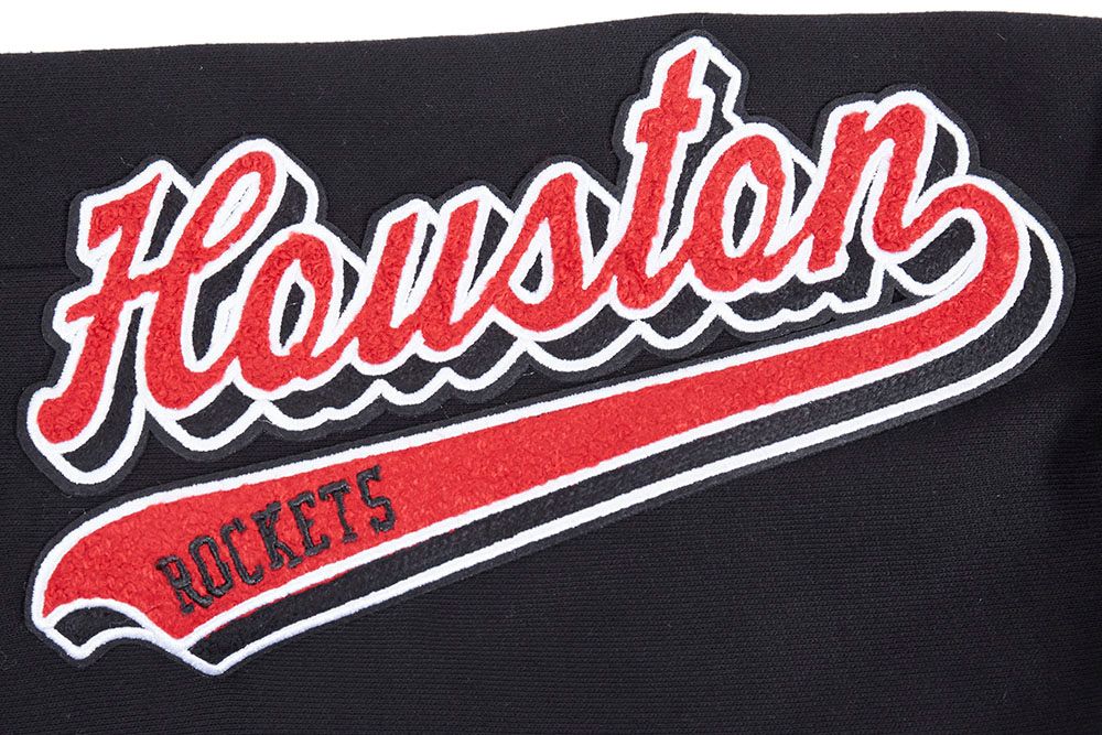 Pro Standard Men's Houston Rockets Black Script Tail Rib Fleece Sweatpants product image
