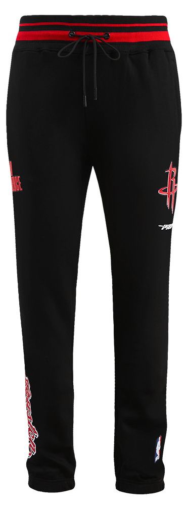 Pro Standard Men's Houston Rockets Black Script Tail Rib Fleece Sweatpants product image