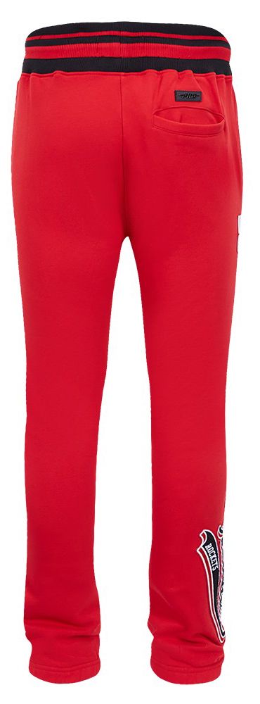 Pro Standard Men's Houston Rockets Red Script Tail Rib Fleece Sweatpants product image
