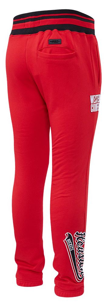 Pro Standard Men's Houston Rockets Red Script Tail Rib Fleece Sweatpants product image