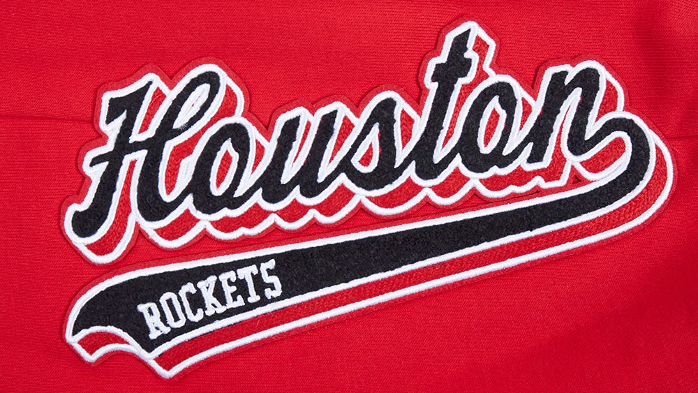 Pro Standard Men's Houston Rockets Red Script Tail Rib Fleece Sweatpants product image