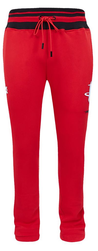 Pro Standard Men's Houston Rockets Red Script Tail Rib Fleece Sweatpants product image