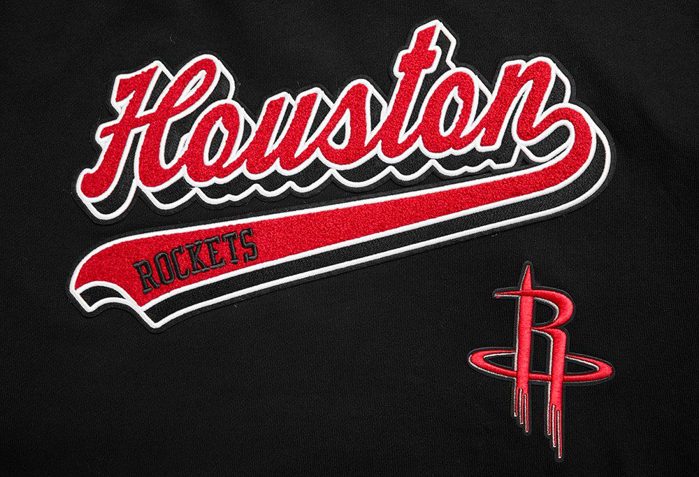 Pro Standard Men's Houston Rockets Black Script Tail Fleece Pullover Hoodie product image