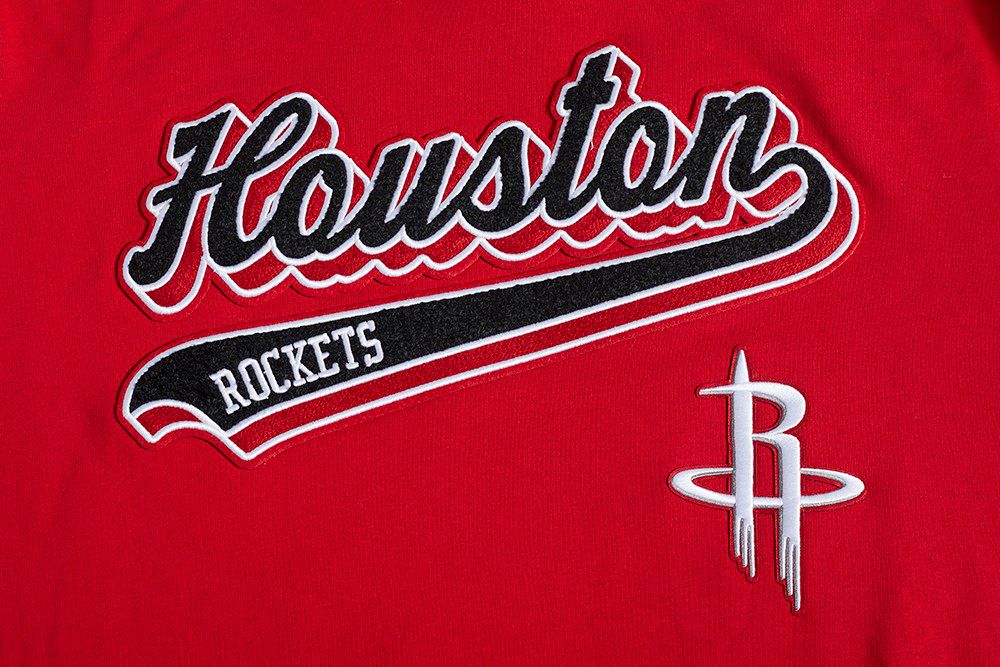Pro Standard Men's Houston Rockets Red Script Tail Fleece Pullover Hoodie product image