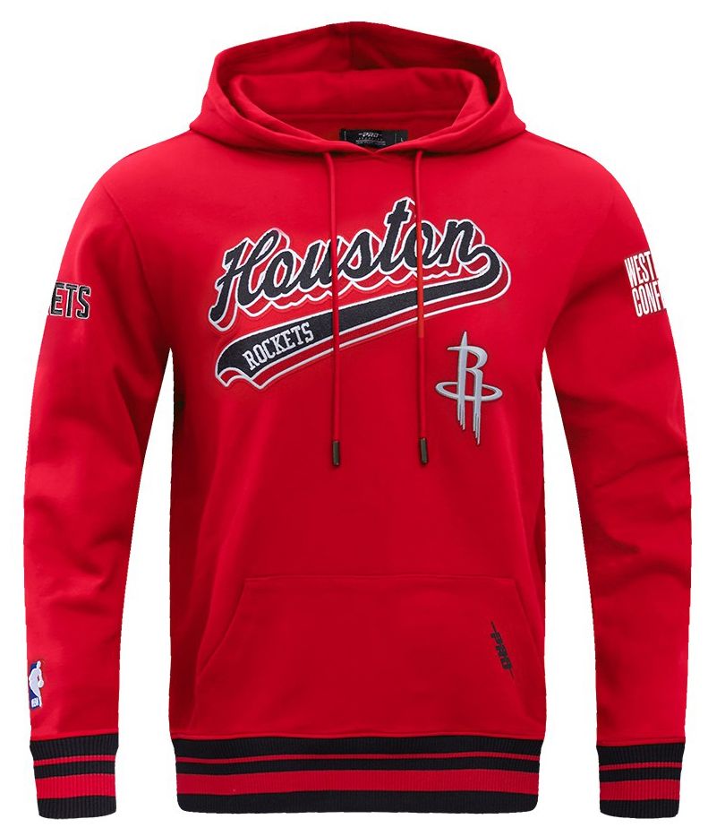 Pro Standard Men's Houston Rockets Red Script Tail Fleece Pullover Hoodie product image