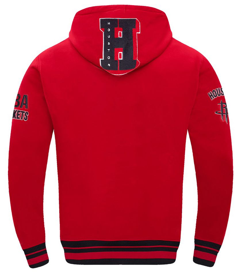 Pro Standard Men's Houston Rockets Red Rib Mash Up Fleece Pullover Hoodie product image