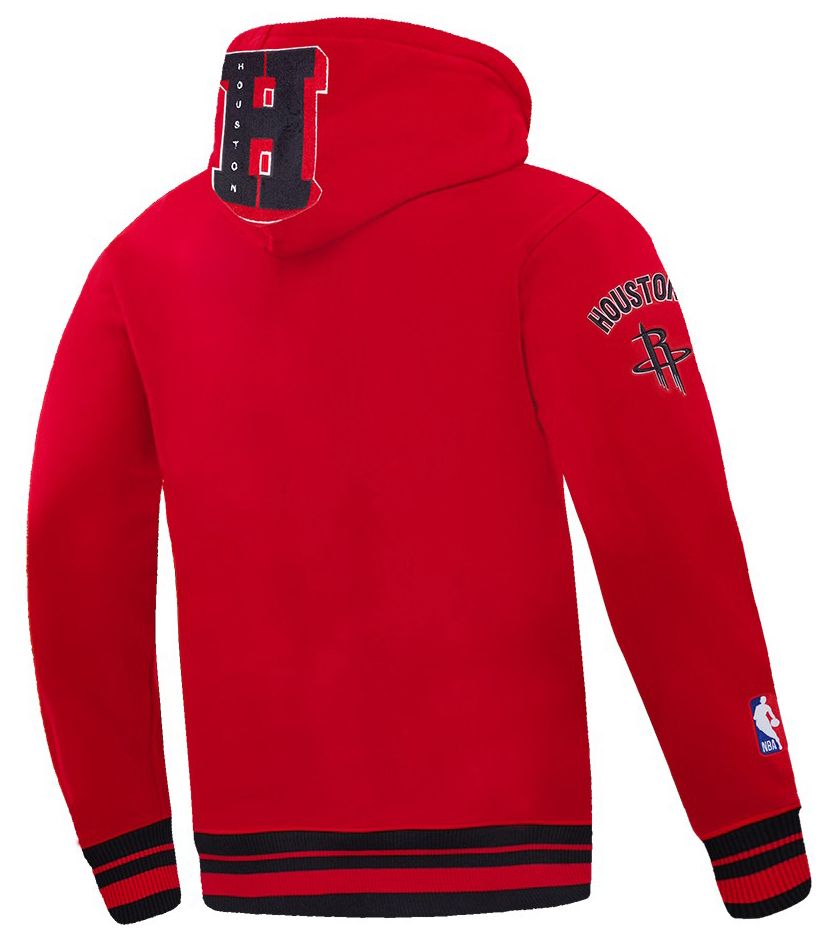 Pro Standard Men's Houston Rockets Red Rib Mash Up Fleece Pullover Hoodie product image