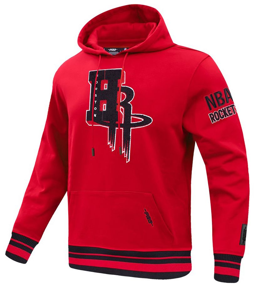 Pro Standard Men's Houston Rockets Red Rib Mash Up Fleece Pullover Hoodie product image