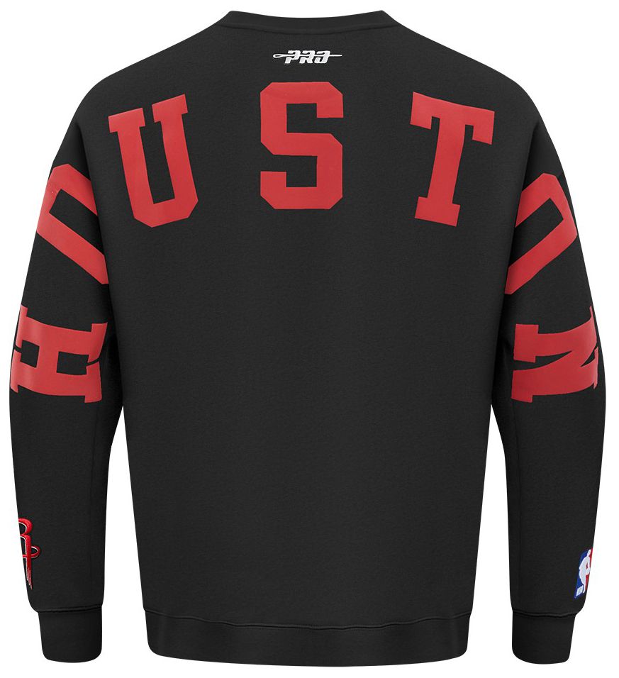 Pro Standard Men's Houston Rockets Black Wing Span Drop Fleece Crew Sweatshirt product image
