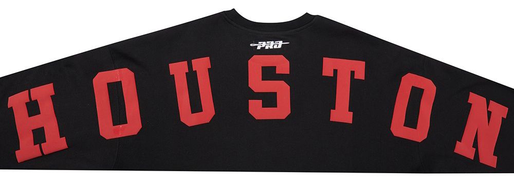Pro Standard Men's Houston Rockets Black Wing Span Drop Fleece Crew Sweatshirt product image
