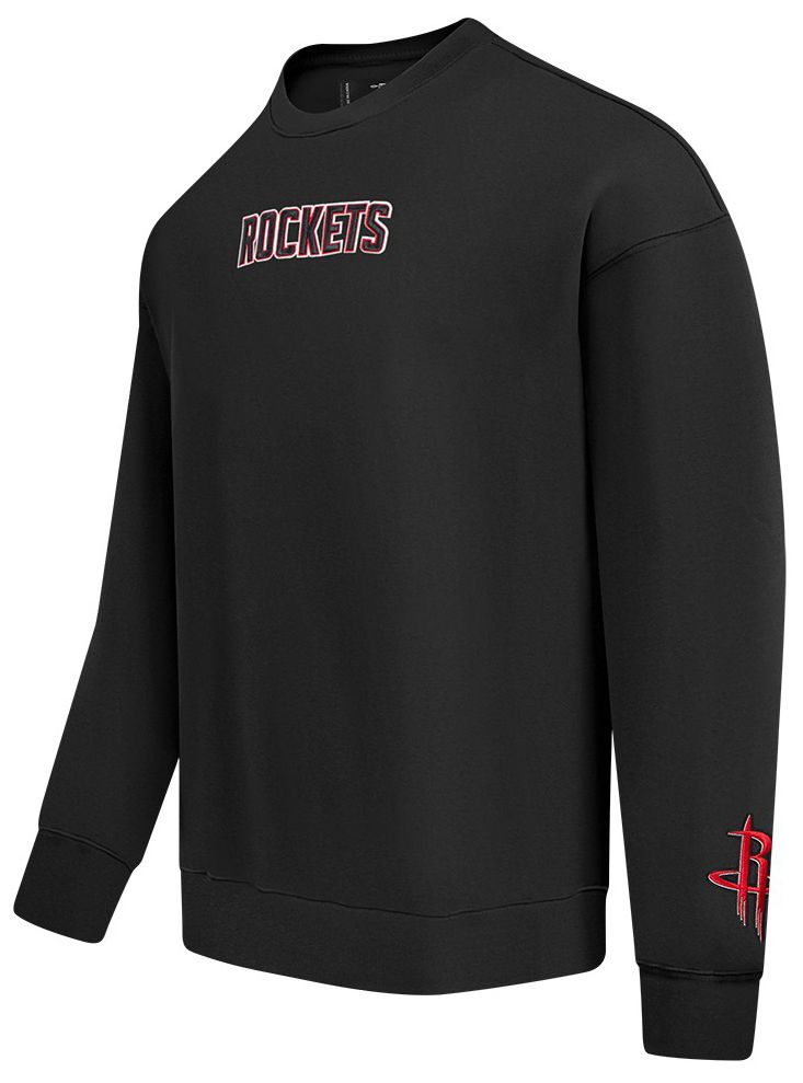 Pro Standard Men's Houston Rockets Black Wing Span Drop Fleece Crew Sweatshirt product image
