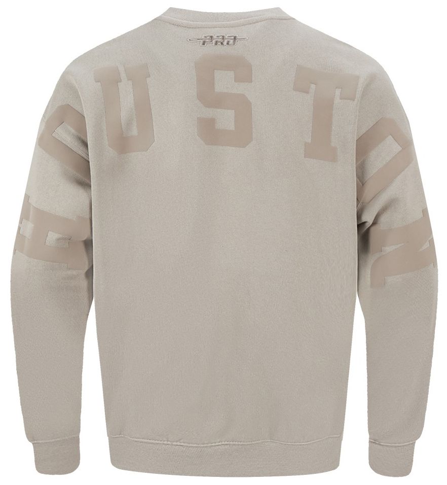 Pro Standard Men's Houston Rockets Taupe Wing Span Drop Fleece Crew Sweatshirt product image