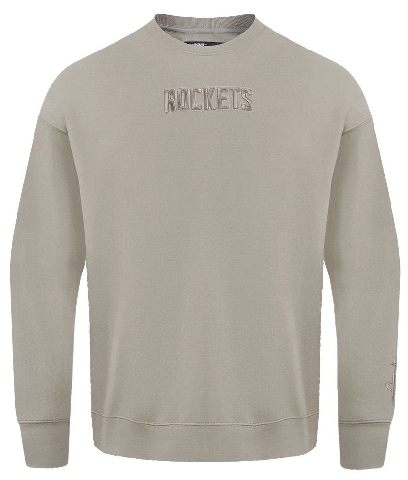 Pro Standard Men's Houston Rockets Taupe Wing Span Drop Fleece Crew Sweatshirt product image