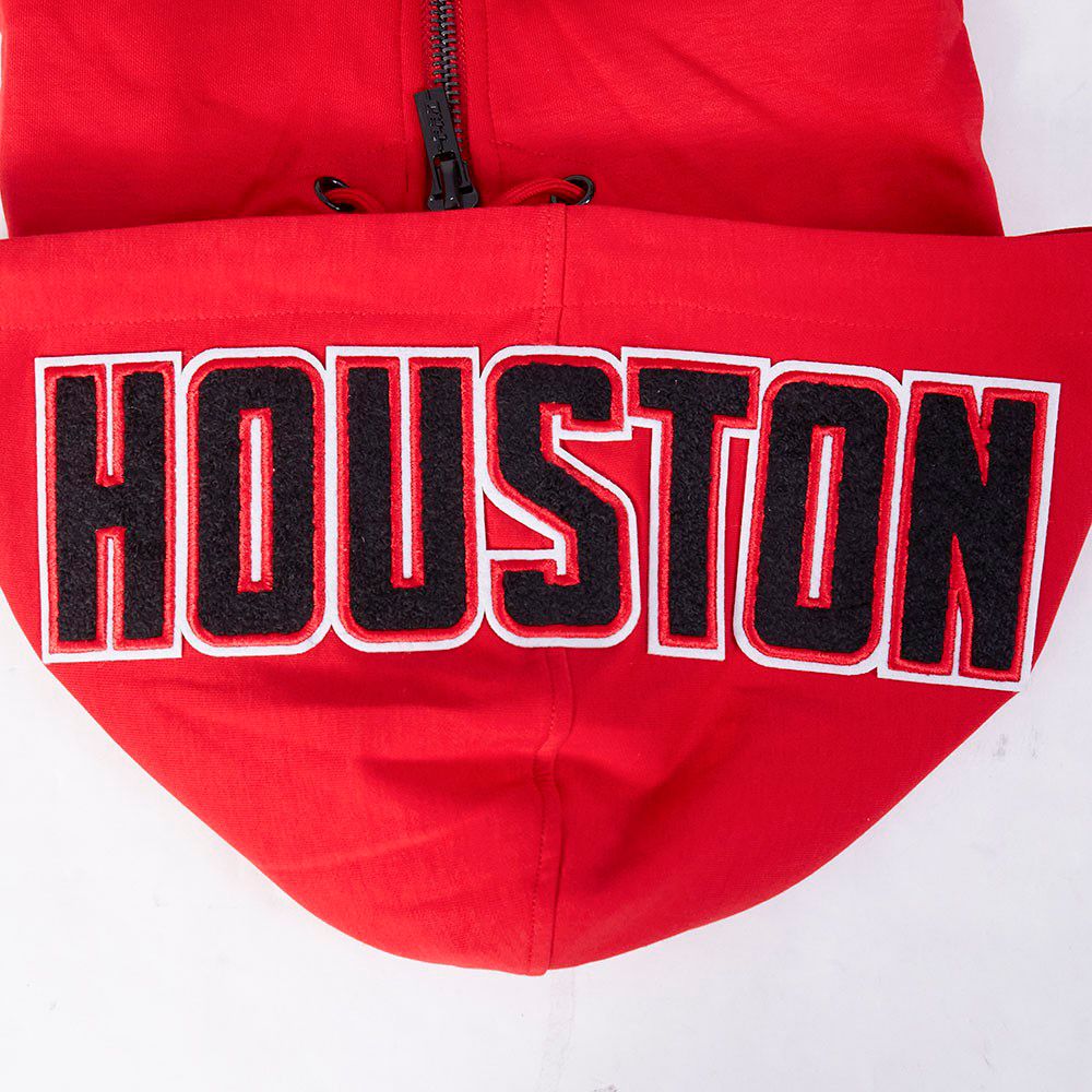 Pro Standard Men's Houston Rockets Red Classic Chenille Full Zip Hoodie product image