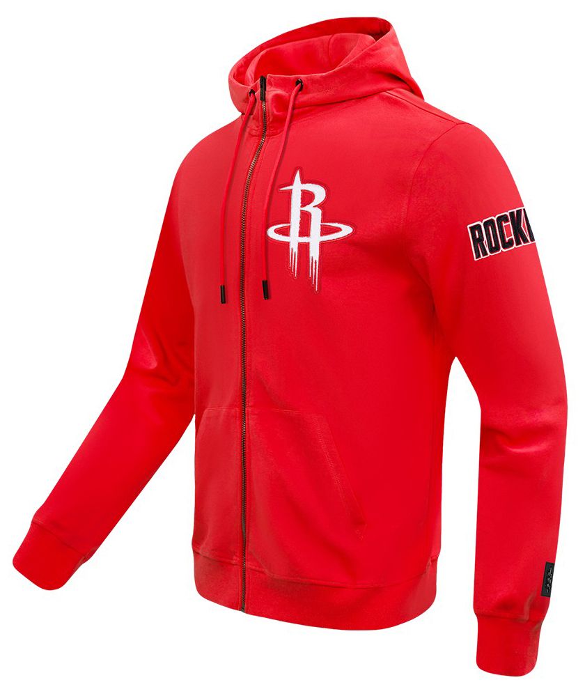 Pro Standard Men's Houston Rockets Red Classic Chenille Full Zip Hoodie product image