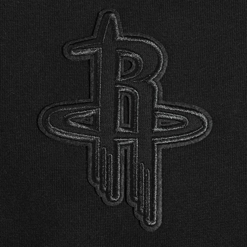 Pro Standard Men's Houston Rockets Black Neutral Drop Shoulder Fleece Hoodie product image