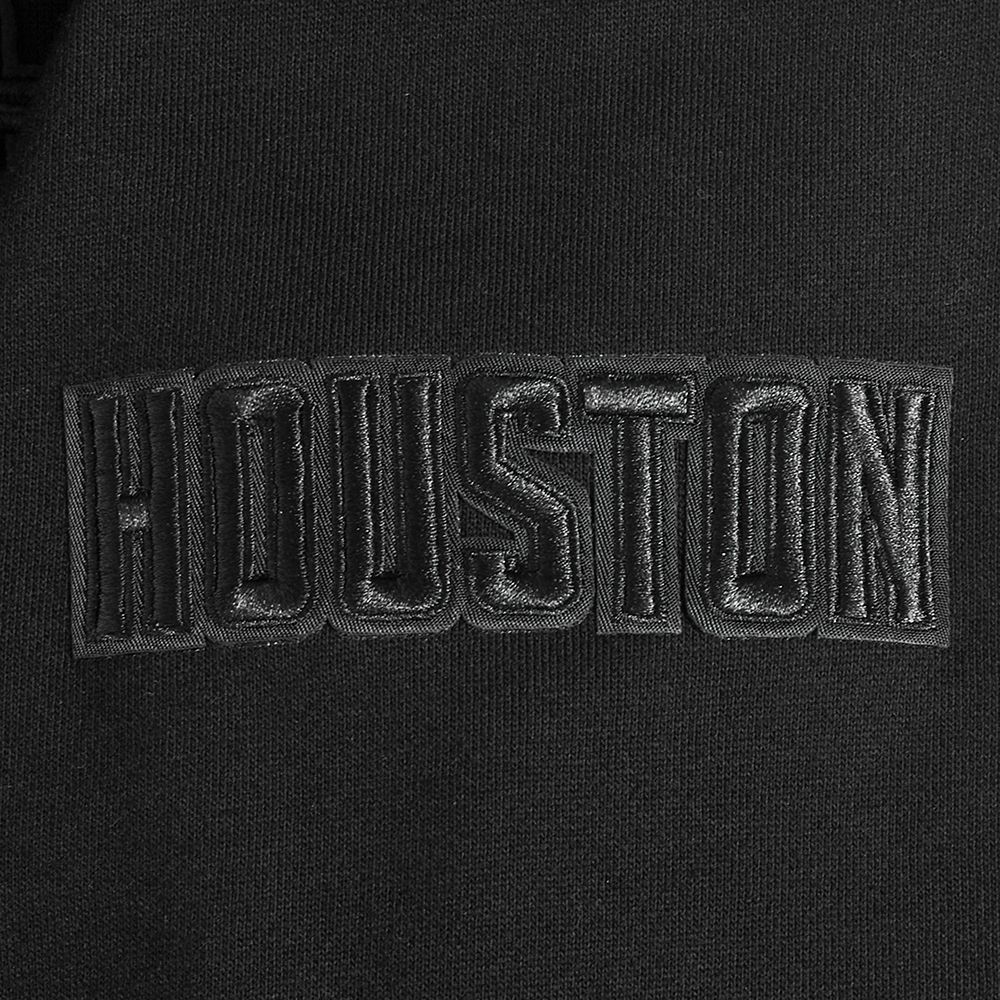 Pro Standard Men's Houston Rockets Black Neutral Drop Shoulder Fleece Hoodie product image