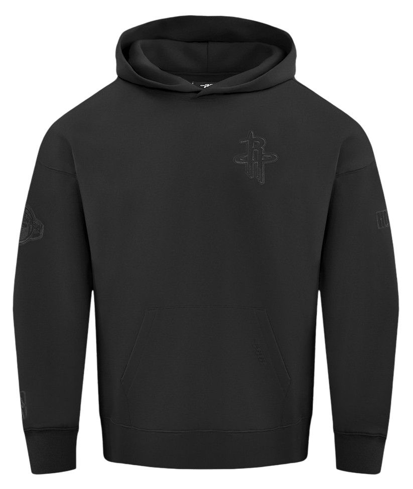 Pro Standard Men's Houston Rockets Black Neutral Drop Shoulder Fleece Hoodie product image
