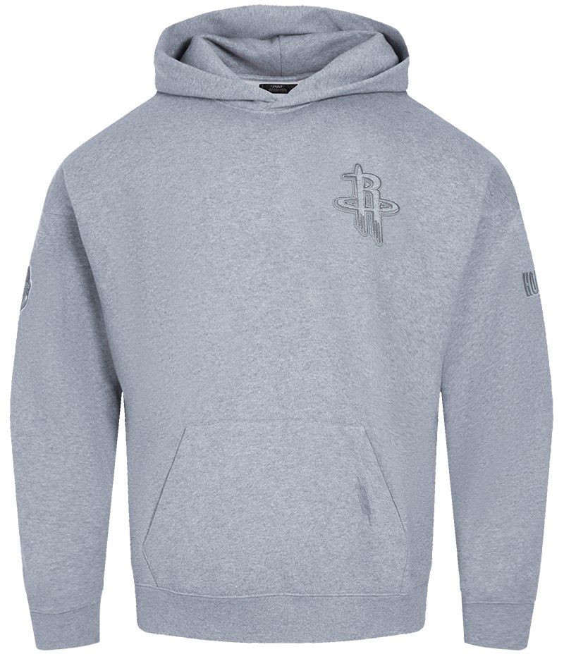 Pro Standard Men's Houston Rockets Grey Neutral Drop Fleece Hoodie product image