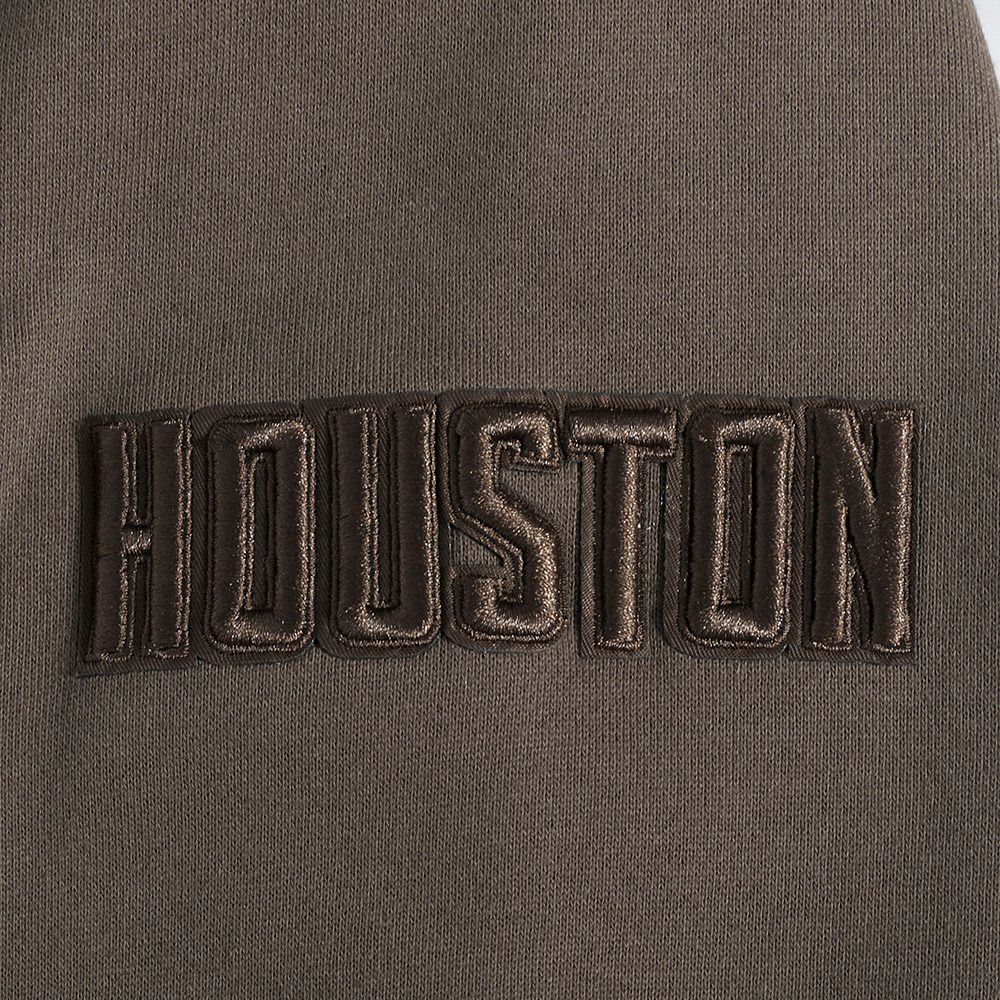 Pro Standard Men's Houston Rockets Taupe Neutral Drop Fleece Hoodie product image