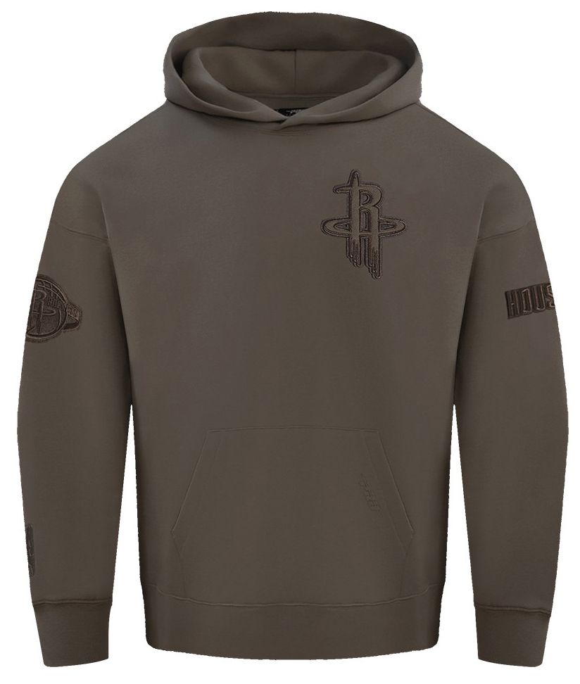 Pro Standard Men's Houston Rockets Taupe Neutral Drop Fleece Hoodie product image