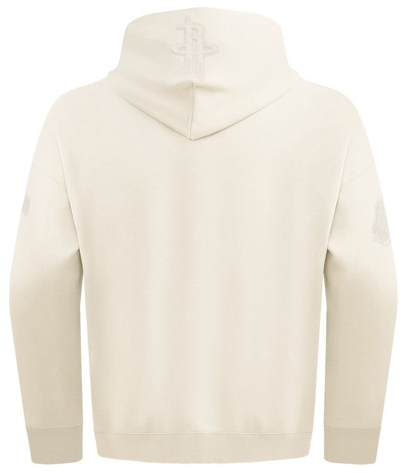 Pro Standard Men's Houston Rockets Off White Neutral Drop Fleece Hoodie product image
