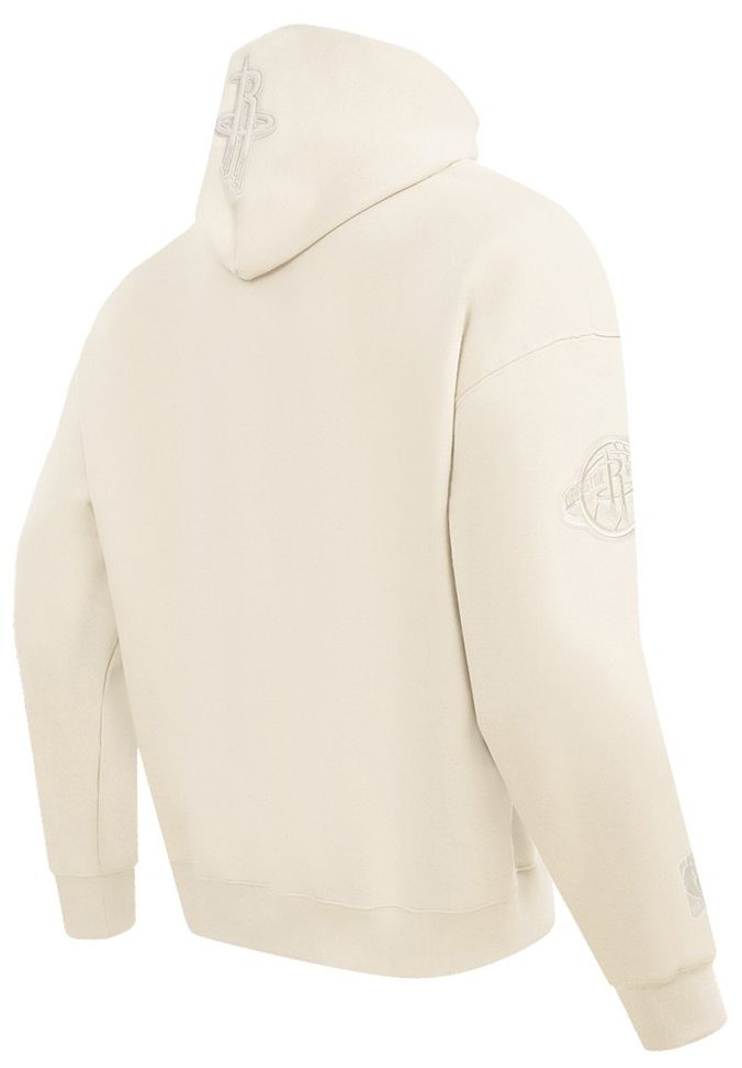 Pro Standard Men's Houston Rockets Off White Neutral Drop Fleece Hoodie product image
