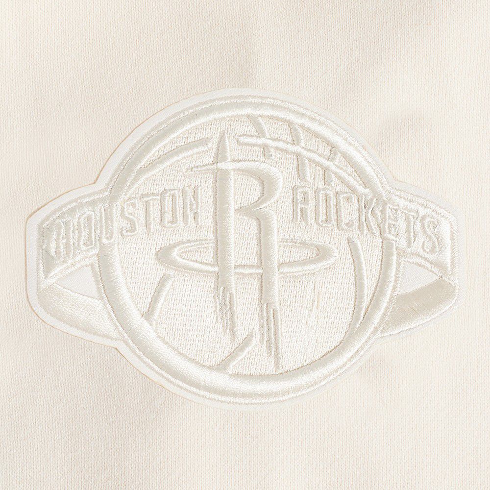 Pro Standard Men's Houston Rockets Off White Neutral Drop Fleece Hoodie product image