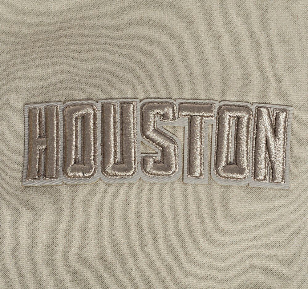 Pro Standard Men's Houston Rockets Taupe Neutral Drop Fleece Hoodie product image