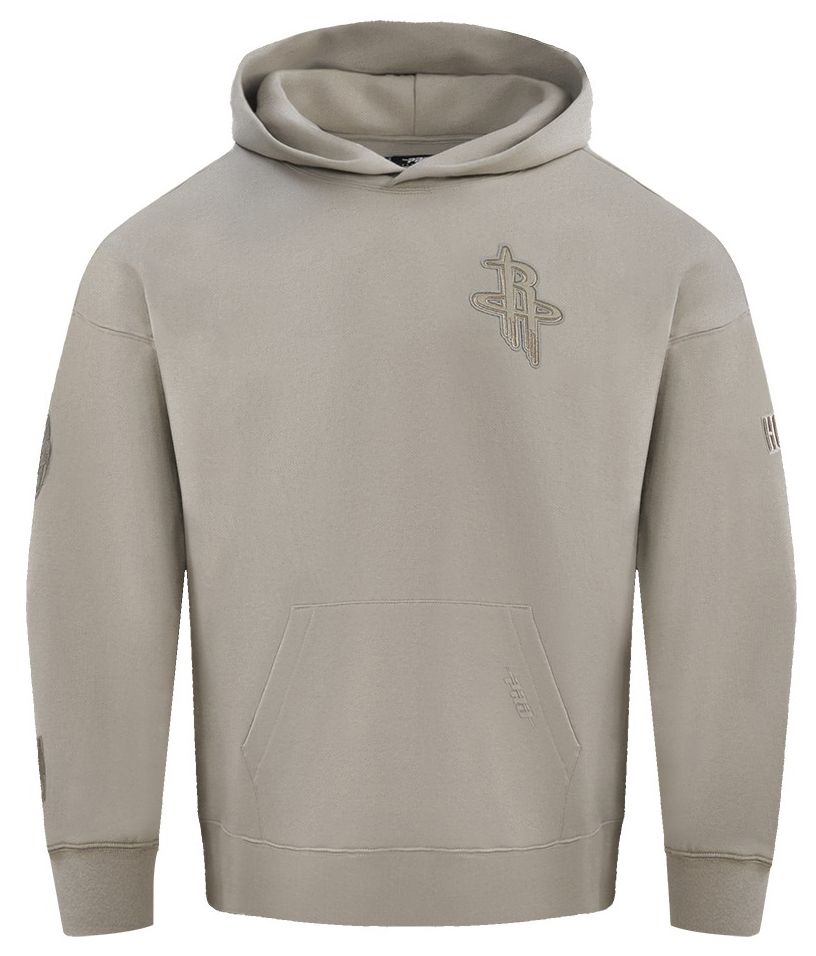 Pro Standard Men's Houston Rockets Taupe Neutral Drop Fleece Hoodie product image