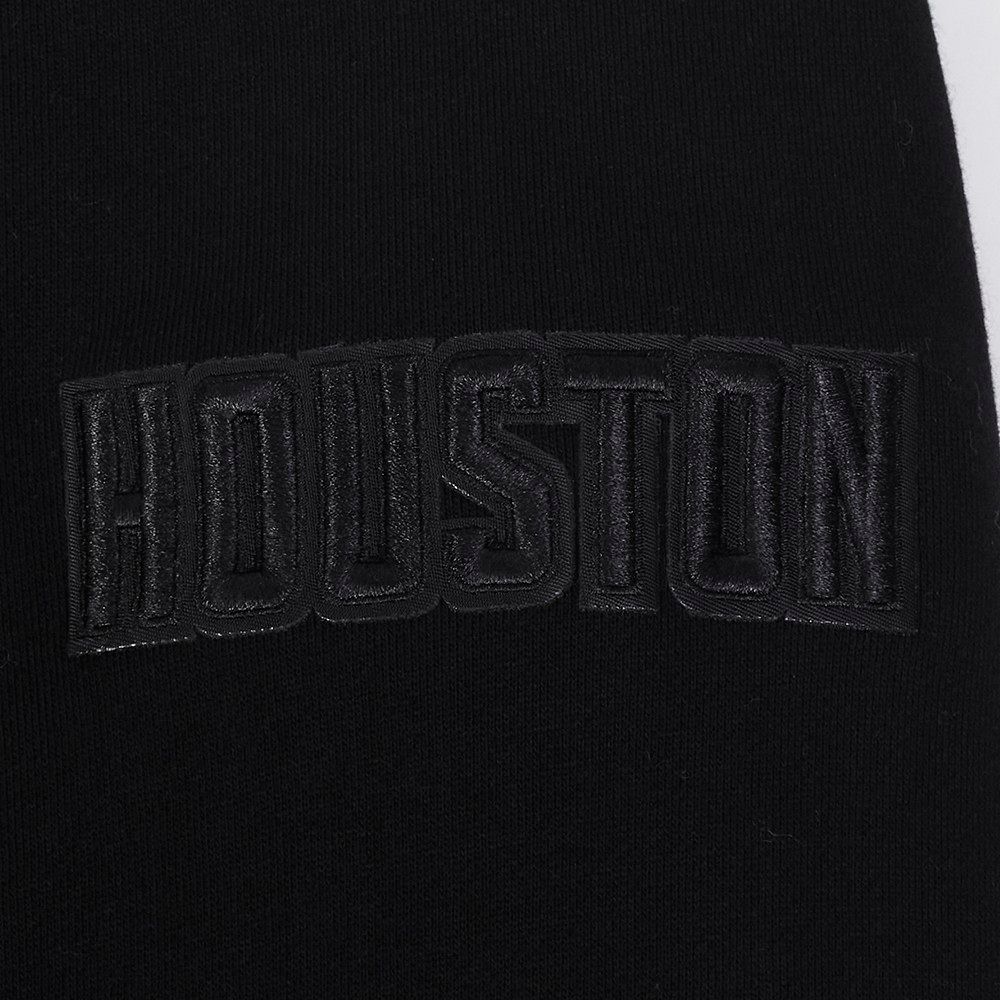 Pro Standard Men's Houston Rockets Black Neutral Drop Fleece Crewneck Sweatshirt product image